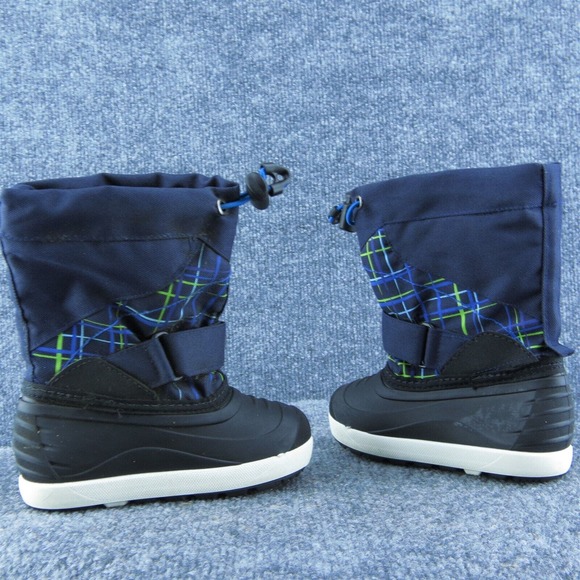 Kamik Boys Snow Boot Shoes Black Synthetic Drawstring Size T 8 Medium - Picture 6 of 9